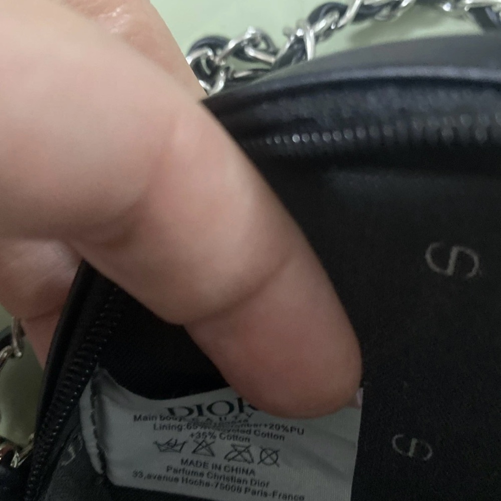 Dior Authentic beauty VIP black and silver long straps vanity beauty small bag - Picture 3 of 6